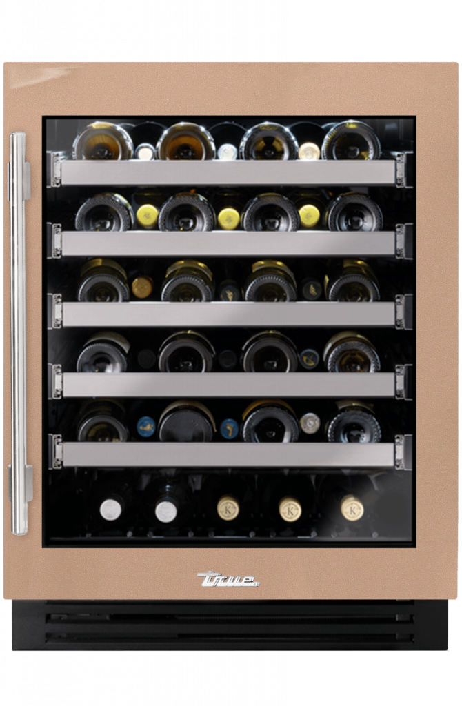 ADA Height Undercounter Wine Cabinet, Right Hinged, Champagne TUWADA24RGA179H04