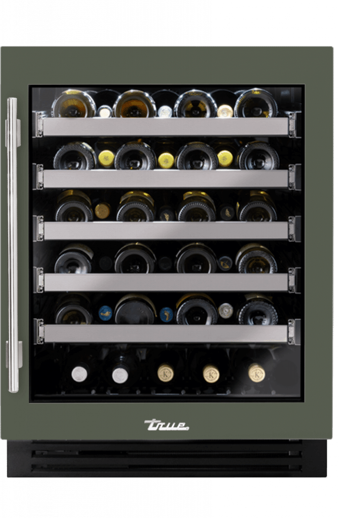 ADA Height Undercounter Wine Cabinet, Right Hinged, Olive TUWADA24RGA238H04