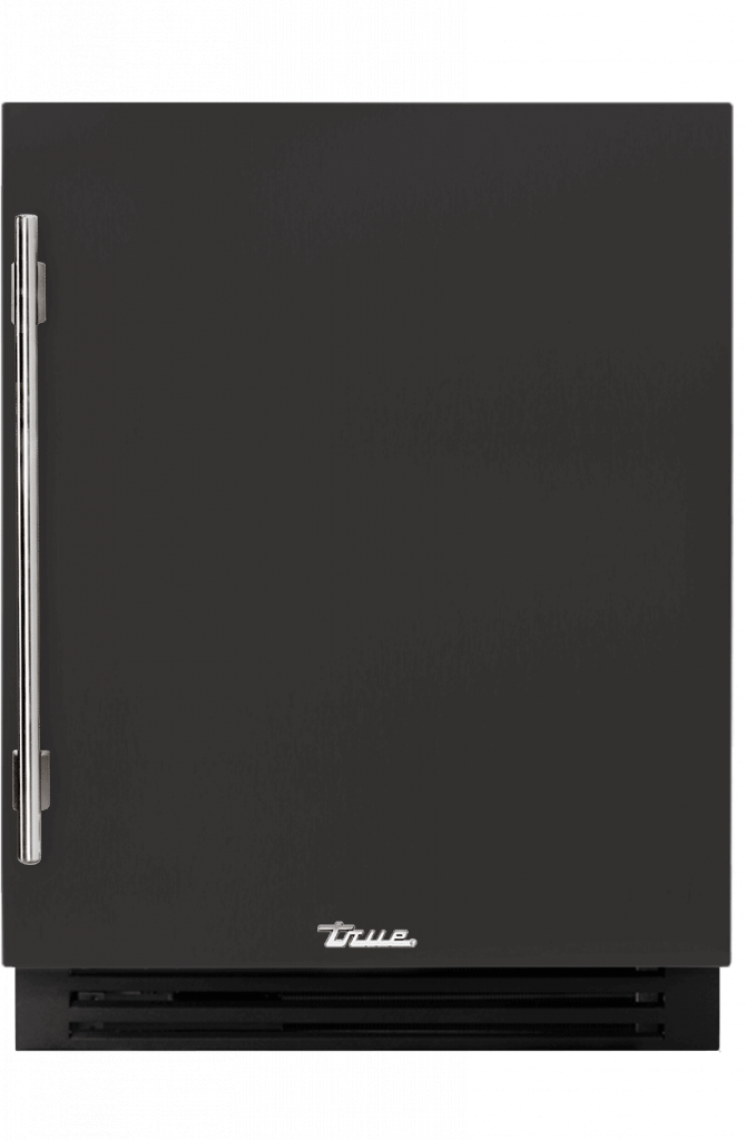 ADA Height Undercounter Wine Cabinet, Right Hinged, Ultra Matte Black, Chrome Hardware TUWADA24RSA085H02