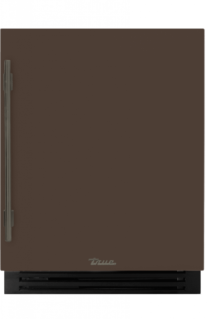 ADA Height Undercounter Wine Cabinet, Right Hinged, Espresso, Pewter Hardware TUWADA24RSA305H05
