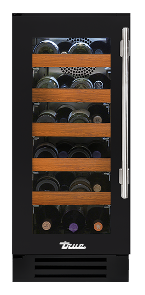 Undercounter Wine Cabinet, Left Hinged, Matte Black TWC15LOGCDSK027H04