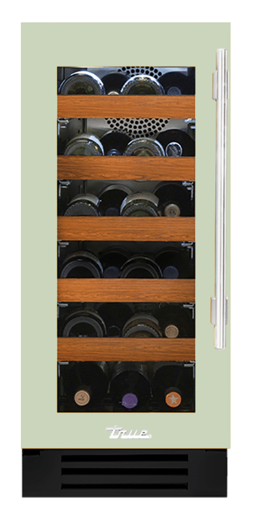 Undercounter Wine Cabinet, Left Hinged, Sage, Chrome Hardware TWC15LOGCDSK129H02