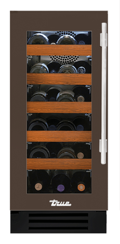 Undercounter Wine Cabinet, Left Hinged, Espresso, Chrome Hardware TWC15LOGCDSK305H02