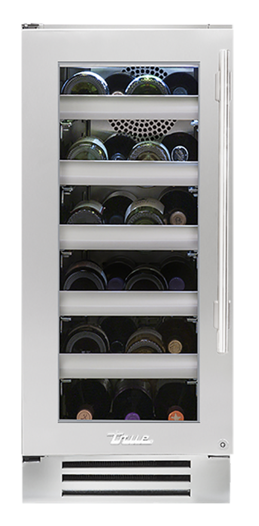 Undercounter Wine Cabinet, Left Hinged, Color Match, Chrome Hardware TWC15LOGCDSKXXXH02