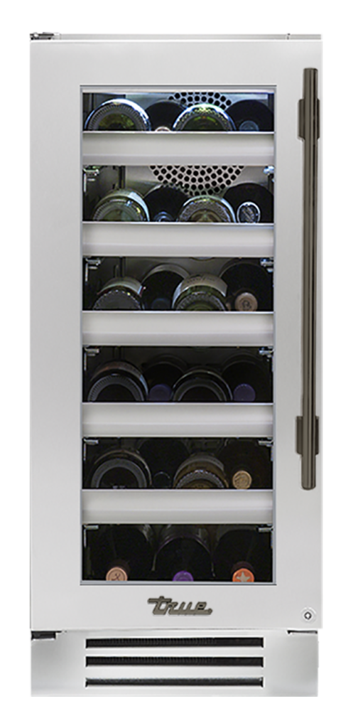 Undercounter Wine Cabinet, Left Hinged, Color Match, Pewter Hardware TWC15LOGCDSKXXXH05