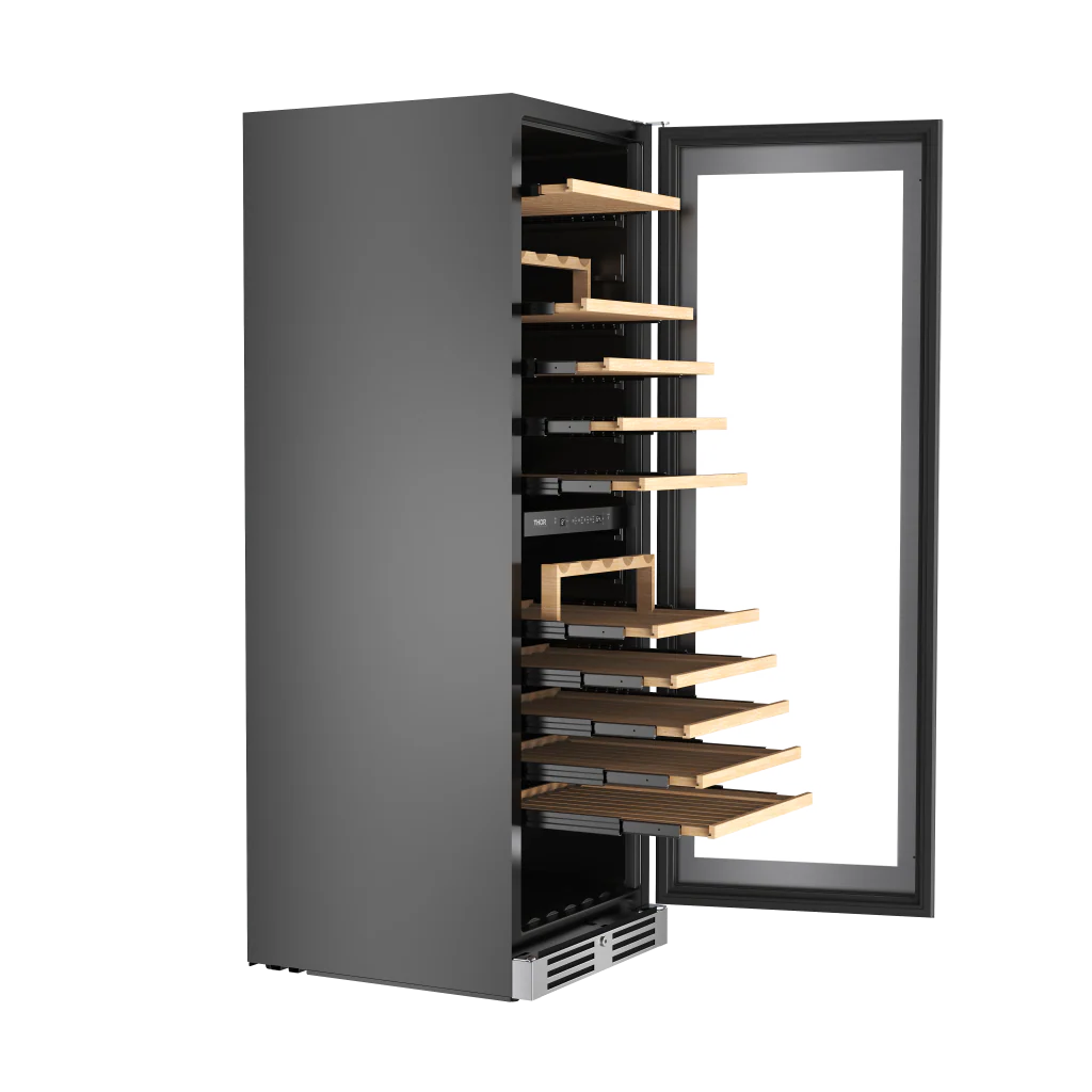 24 Inch Freestanding Dual Zone Wine Cellar, 115 Bottle Capacity Thor Kitchen TWC2470D