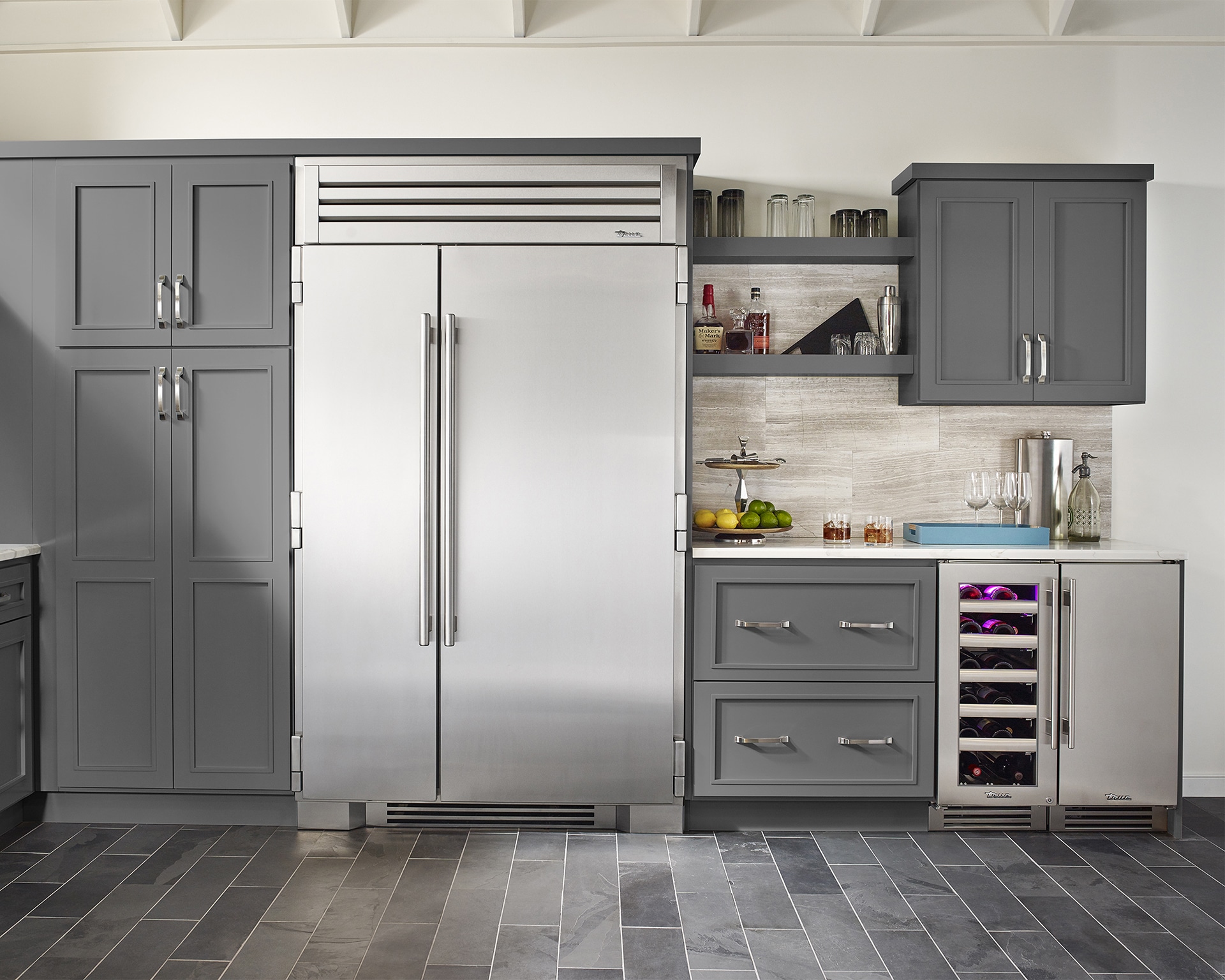 Undercounter Wine Cabinet, Left Hinged, Matte White, Chrome Hardware TWC24DZLOGCDSK030H02