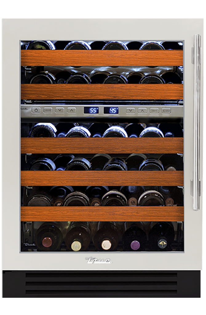 Undercounter Wine Cabinet, Left Hinged, Antique White TWC24DZLOGCDSK050H04