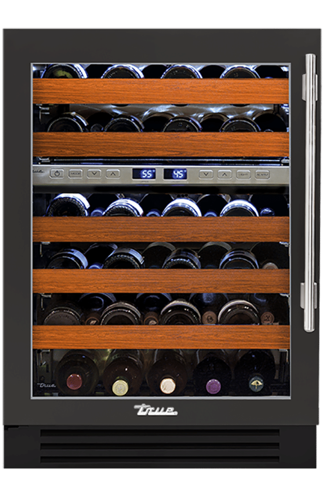 Undercounter Wine Cabinet, Left Hinged, Ultra Matte Black TWC24DZLOGCDSK085H04