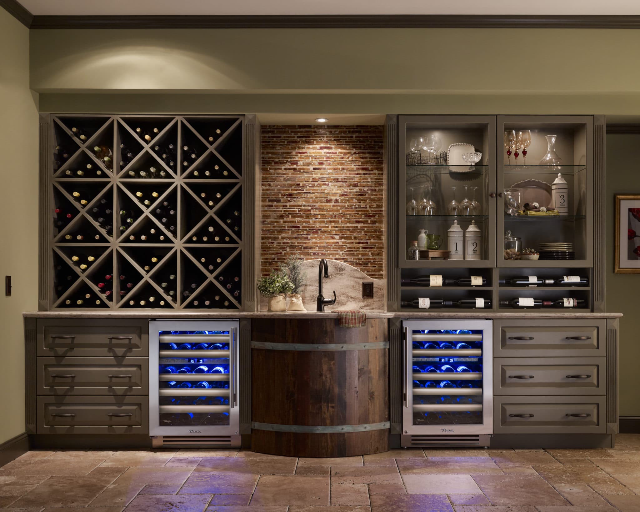 Undercounter Wine Cabinet, Left Hinged, Ultra Matte Black, Pewter Hardware TWC24DZLOGCDSK085H05