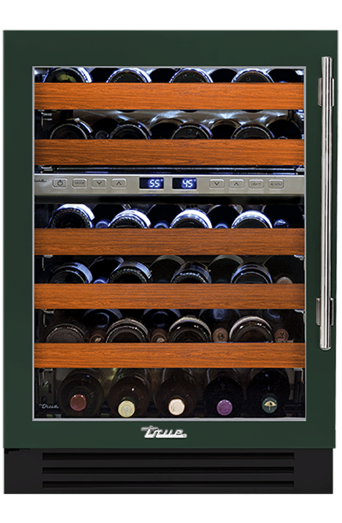 Undercounter Wine Cabinet, Left Hinged, Emerald, Chrome Hardware TWC24DZLOGCDSK086H02
