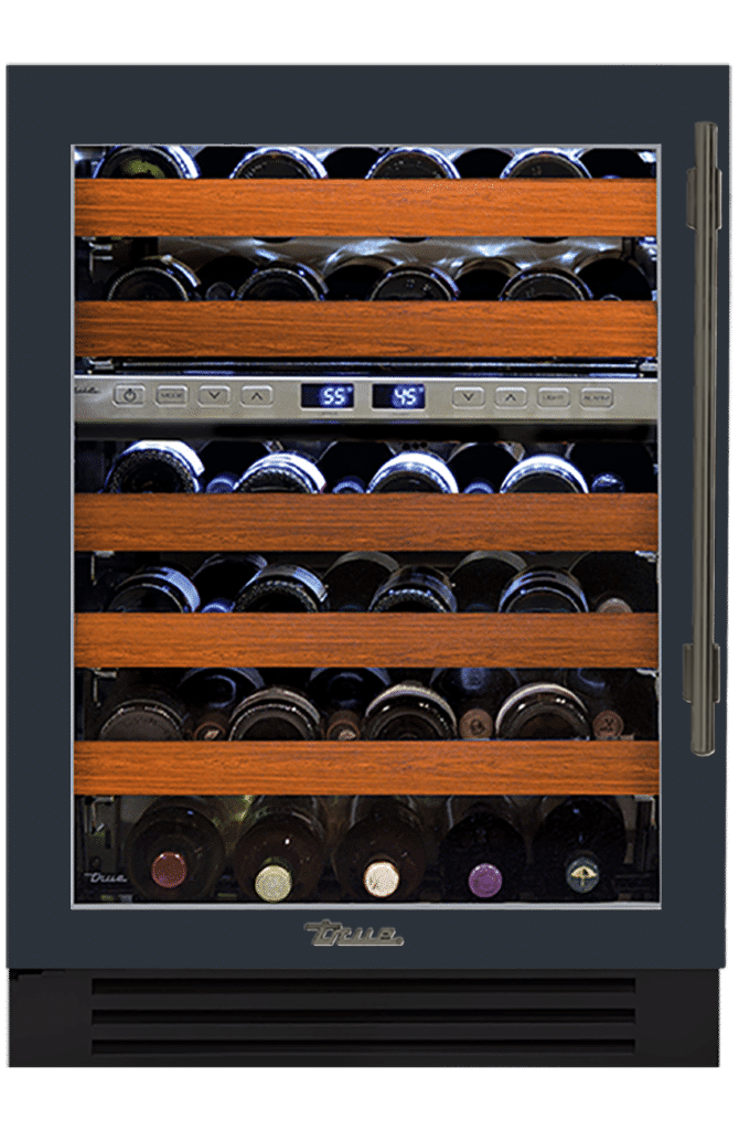 Undercounter Wine Cabinet, Left Hinged, Juniper, Pewter Hardware TWC24DZLOGCDSK104H05
