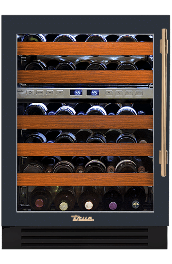 Undercounter Wine Cabinet, Left Hinged, Juniper, Gold Hardware TWC24DZLOGCDSK104H08