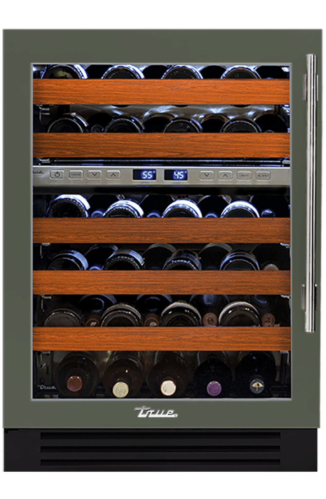 Undercounter Wine Cabinet, Left Hinged, Olive, Chrome Hardware TWC24DZLOGCDSK238H02