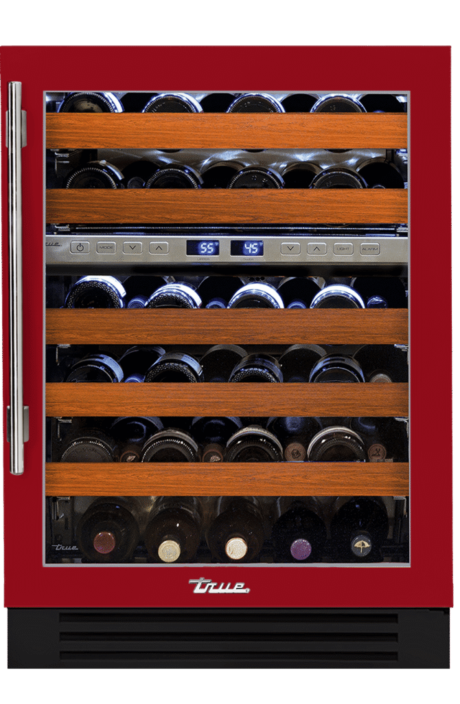 Undercounter Wine Cabinet, Right Hinged, Crimson, Chrome Hardware TWC24DZROGCDSK193H02