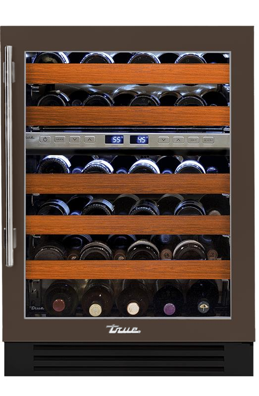 Undercounter Wine Cabinet, Right Hinged, Espresso, Chrome Hardware TWC24DZROGCDSK305H02