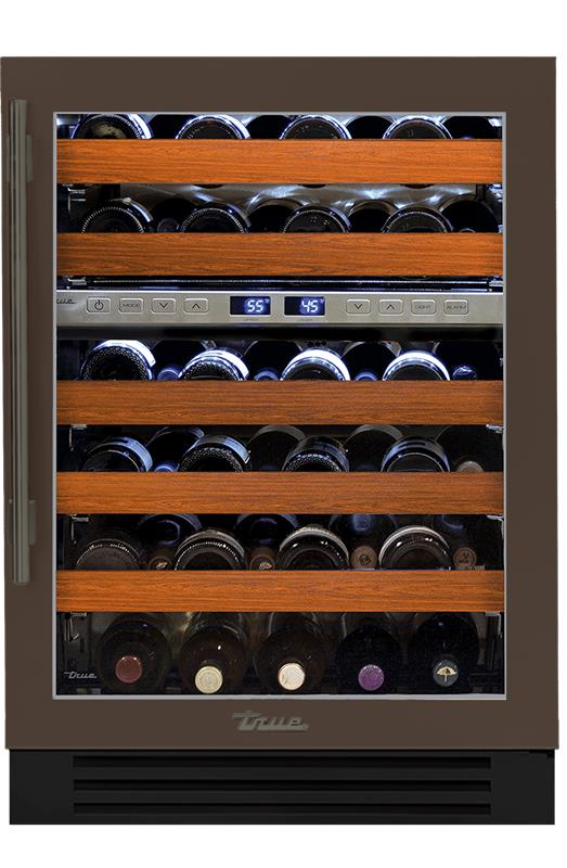 Undercounter Wine Cabinet, Right Hinged, Espresso, Pewter Hardware TWC24DZROGCDSK305H05