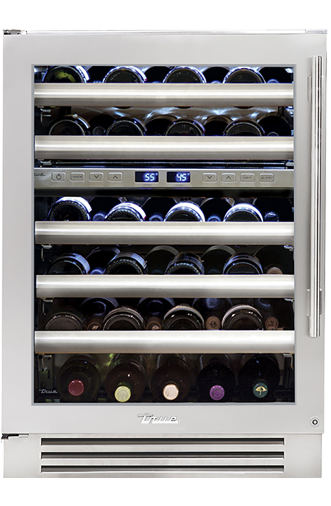 24″ Dual Zone Wine Cabinet Stainless Glass TWC24DZRSGC044H02