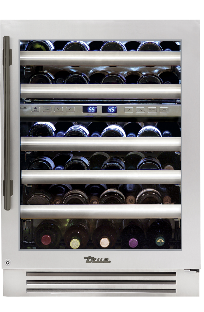 Undercounter Wine Cabinet, Right Hinged, Pewter Hardware TWC24DZRSGCH05