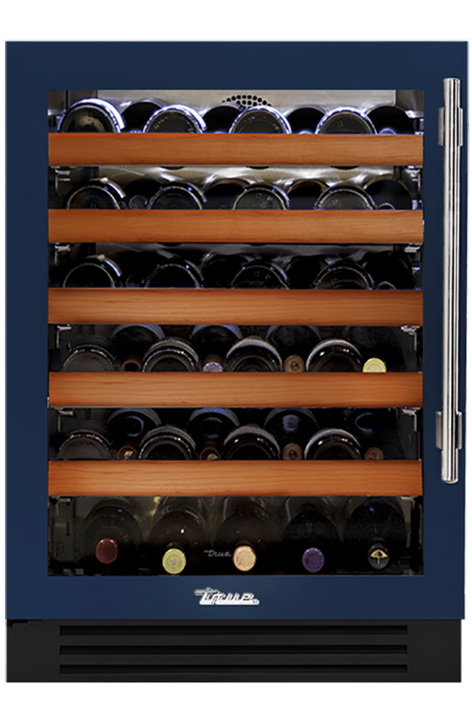 Undercounter Wine Cabinet, Left Hinged, Cobalt, Chrome Hardware TWC24LOGCDSK078H02