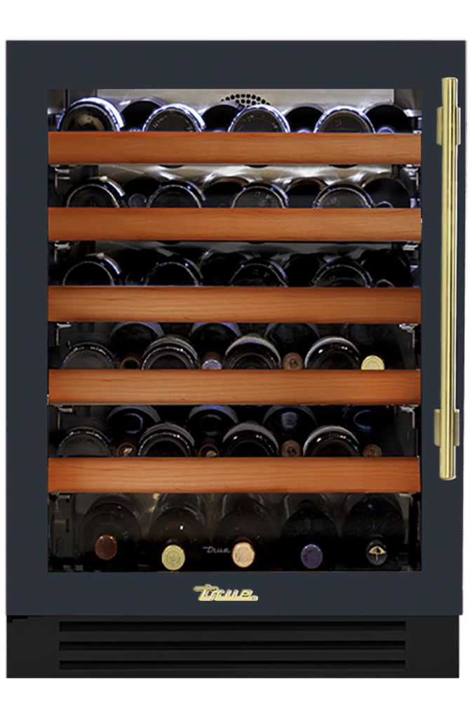 Undercounter Wine Cabinet, Left Hinged, Juniper, Brass Hardware TWC24LOGCDSK104H01