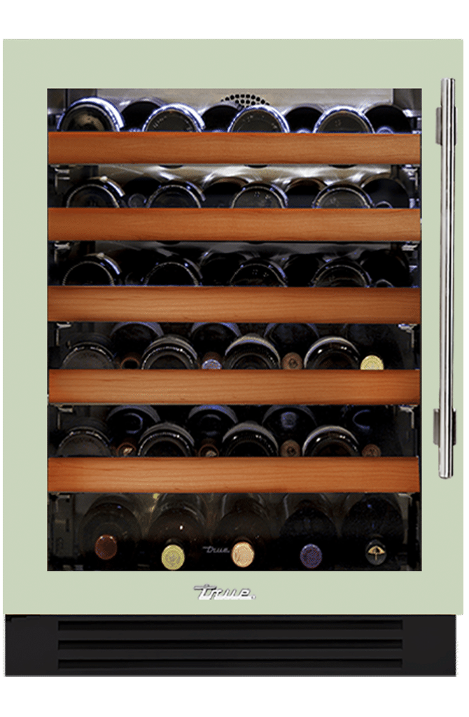 Undercounter Wine Cabinet, Left Hinged, Sage, Chrome Hardware TWC24LOGCDSK129H02