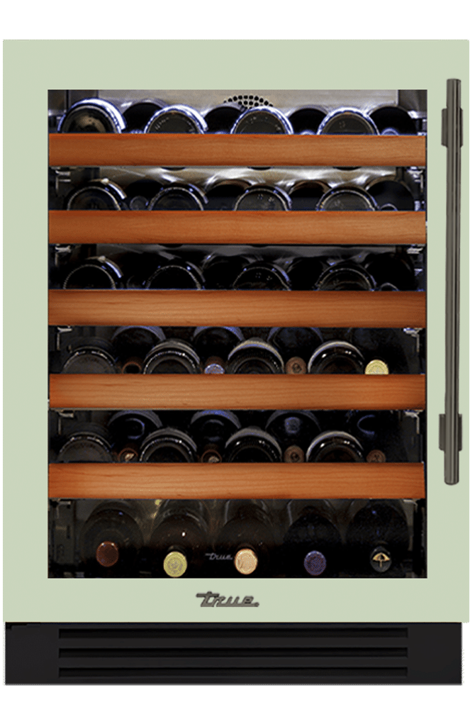 Undercounter Wine Cabinet, Left Hinged, Sage, Pewter Hardware TWC24LOGCDSK129H05