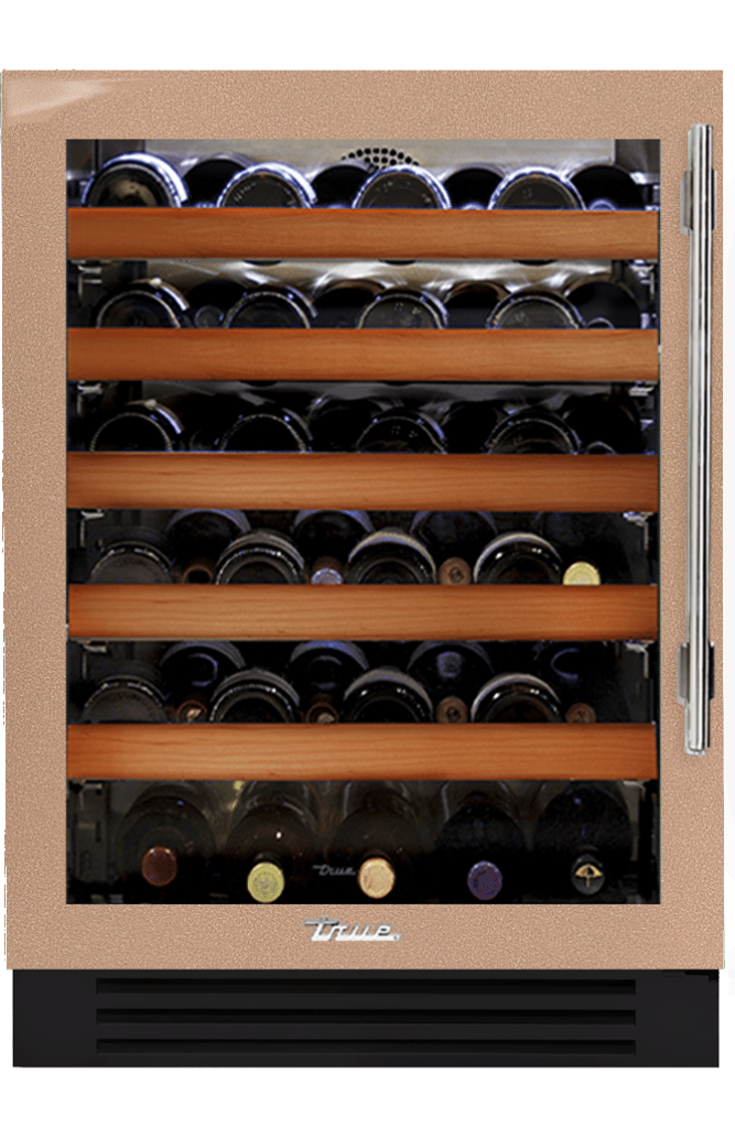 Undercounter Wine Cabinet, Left Hinged, Champagne, Chrome Hardware TWC24LOGCDSK179H02