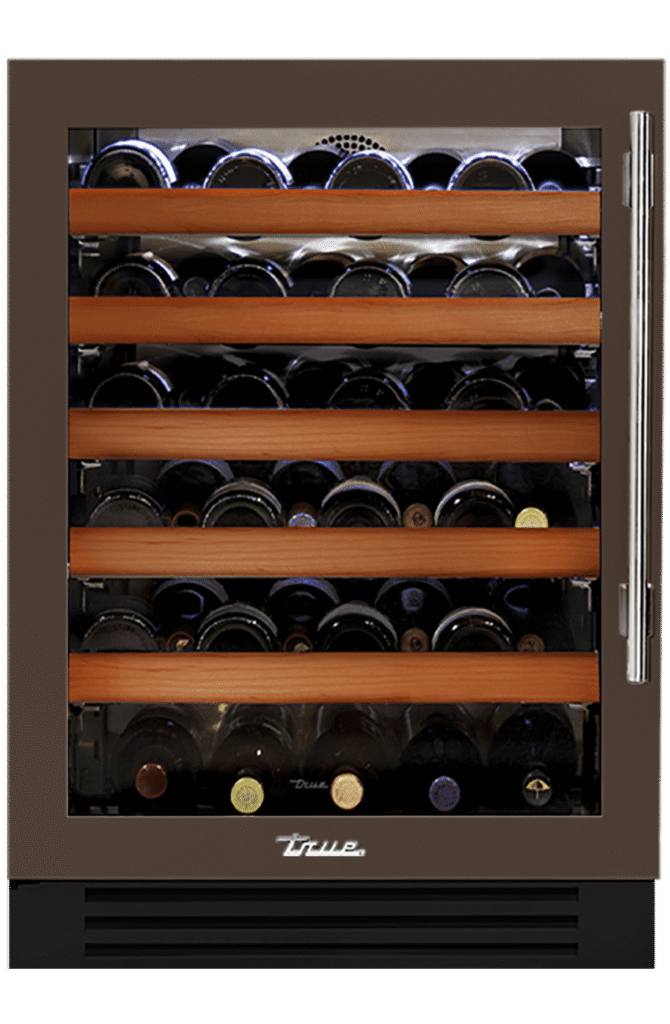 Undercounter Wine Cabinet, Left Hinged, Espresso, Chrome Hardware TWC24LOGCDSK305H02