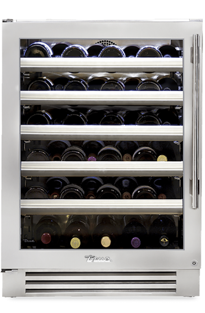 Undercounter Wine Cabinet, Left Hinged, Color Match, Chrome Hardware TWC24LOGCDSKXXXH02