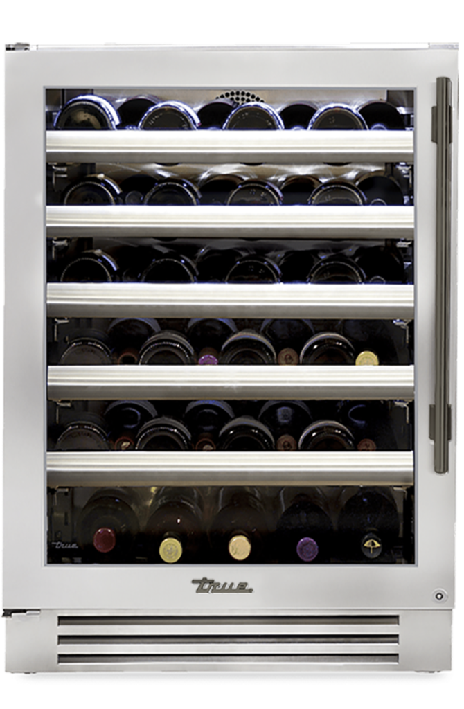 Undercounter Wine Cabinet, Left Hinged, Color Match, Pewter Hardware TWC24LOGCDSKXXXH05