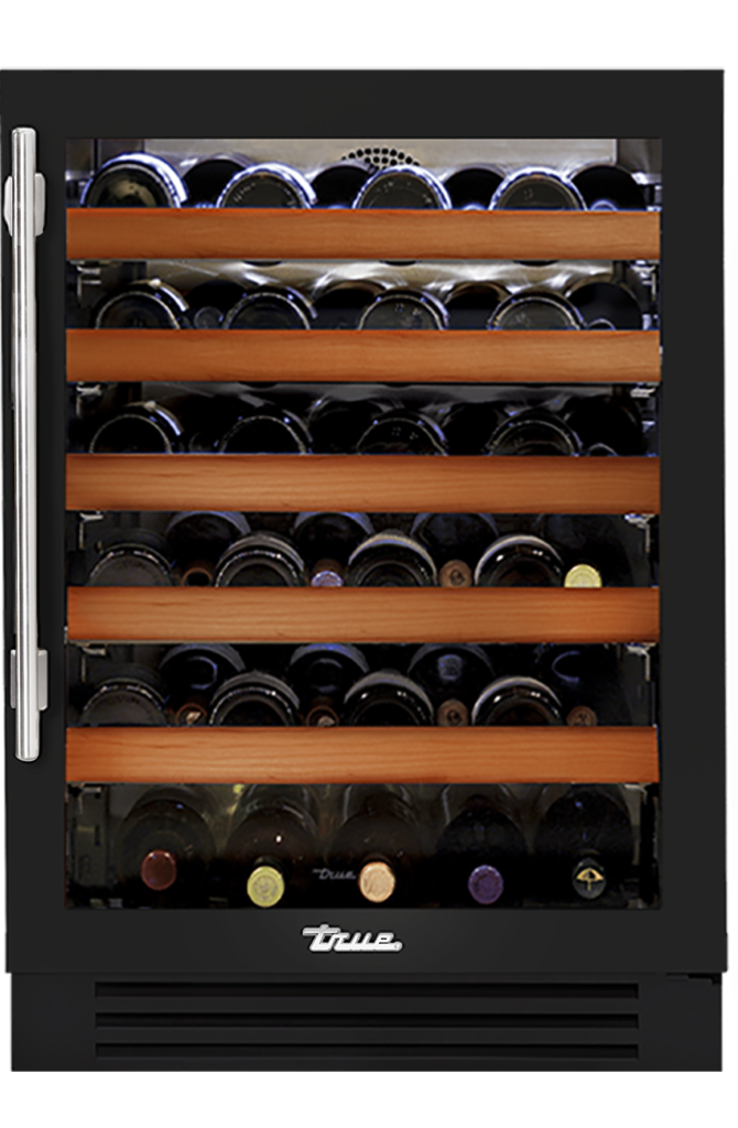 Undercounter Wine Cabinet, Right Hinged, Gloss Black TWC24ROGCDSK044H04