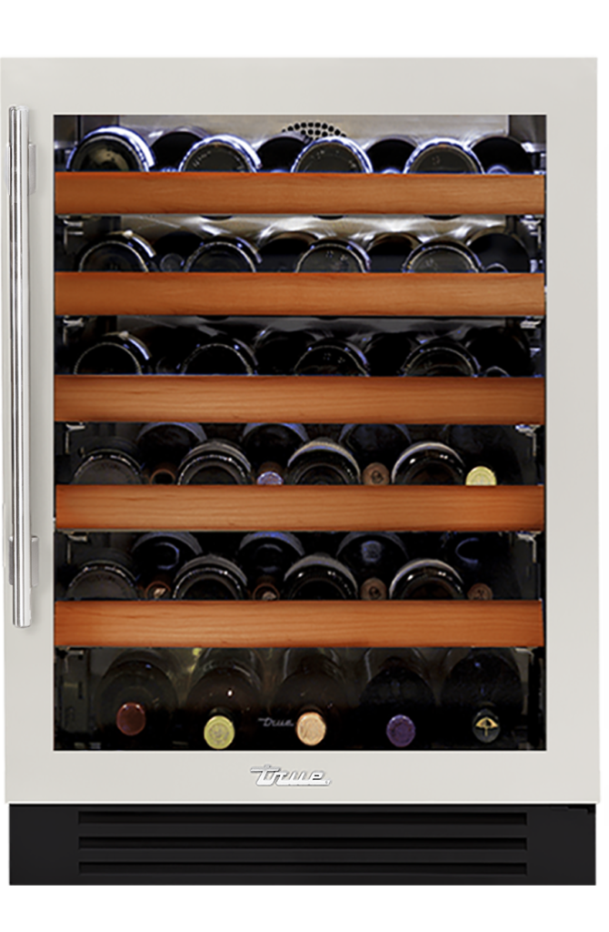 Undercounter Wine Cabinet, Right Hinged, Antique White TWC24ROGCDSK050H04