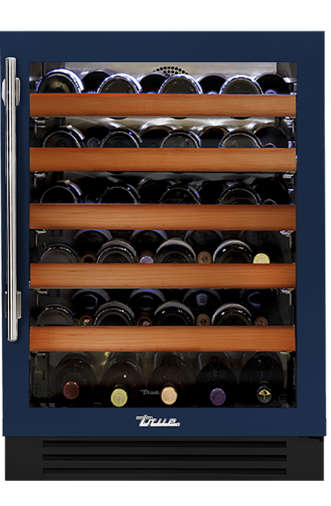 Undercounter Wine Cabinet, Right Hinged, Cobalt, Chrome Hardware TWC24ROGCDSK078H02