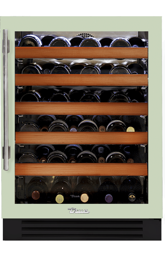 Undercounter Wine Cabinet, Right Hinged, Sage, Chrome Hardware TWC24ROGCDSK129H02