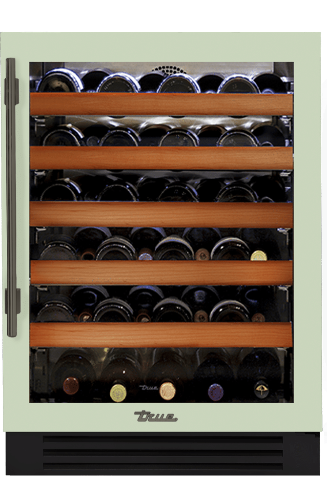 Undercounter Wine Cabinet, Right Hinged, Sage, Pewter Hardware TWC24ROGCDSK129H05