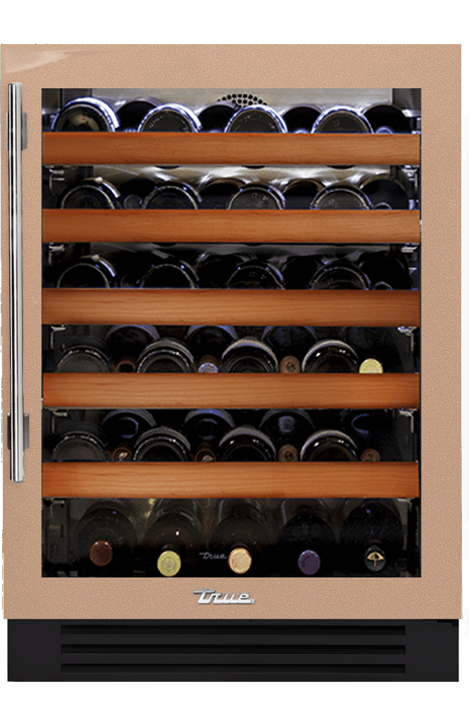 Undercounter Wine Cabinet, Right Hinged, Champagne, Chrome Hardware TWC24ROGCDSK179H02