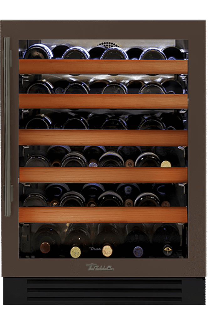 Undercounter Wine Cabinet, Right Hinged, Espresso, Pewter Hardware TWC24ROGCDSK305H05