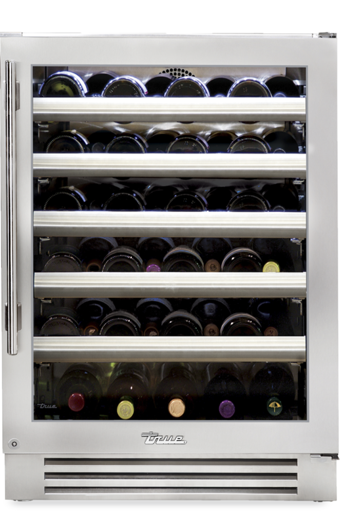 Undercounter Wine Cabinet, Right Hinged, Color Match, Chrome Hardware TWC24ROGCDSKXXXH02