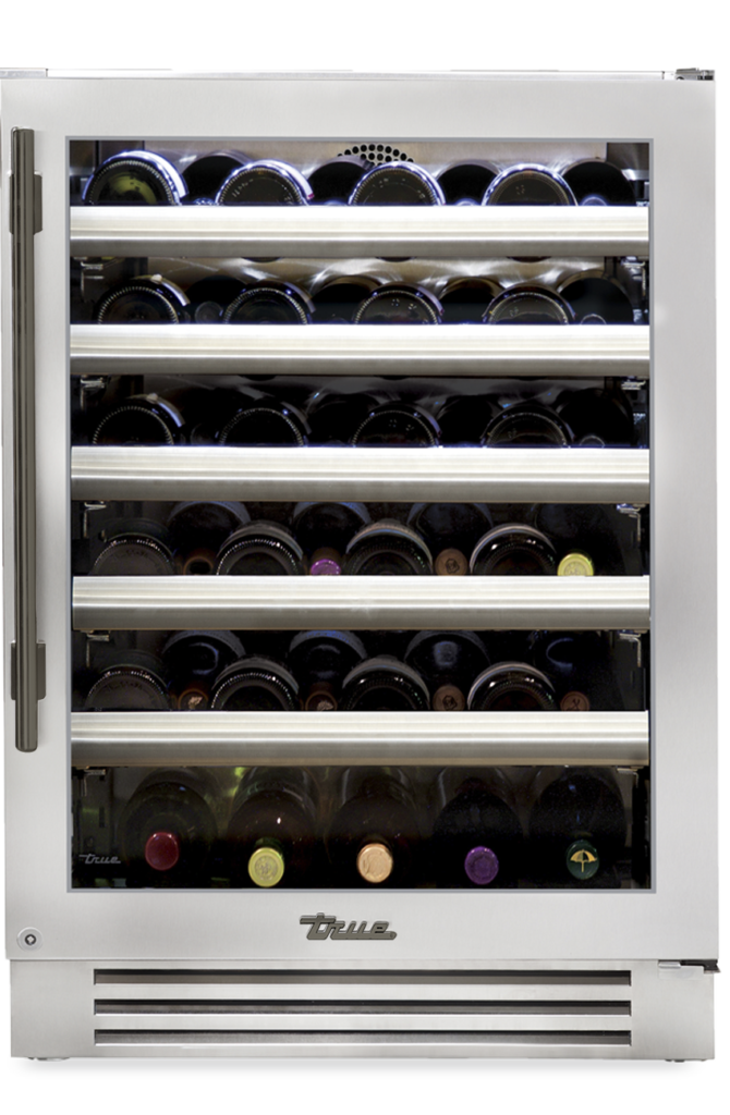 Undercounter Wine Cabinet, Right Hinged, Color Match, Pewter Hardware TWC24ROGCDSKXXXH05