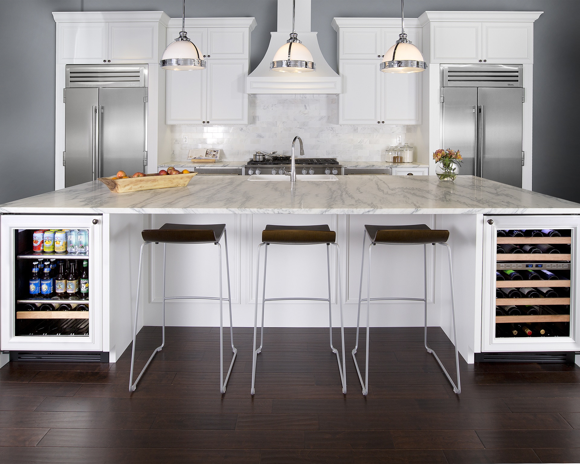 Undercounter Wine Cabinet, Right Hinged, Gold Hardware TWC24RSGCH08
