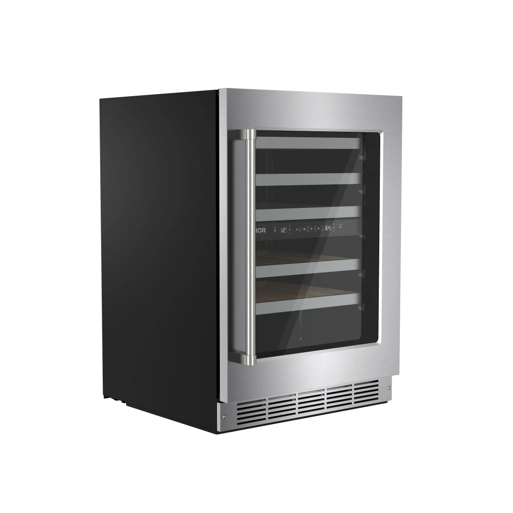 24 Inch Undercounter Dual Zone Wine Cooler, 46 Bottle Capacity Thor Kitchen TWC24UD