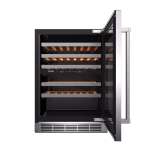 24 Inch Undercounter Dual Zone Wine Cooler, 46 Bottle Capacity Thor Kitchen TWC24UD