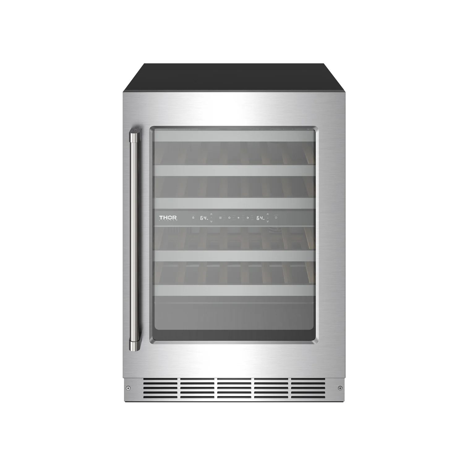 24 Inch Undercounter Dual Zone Wine Cooler, 46 Bottle Capacity Thor Kitchen TWC24UD