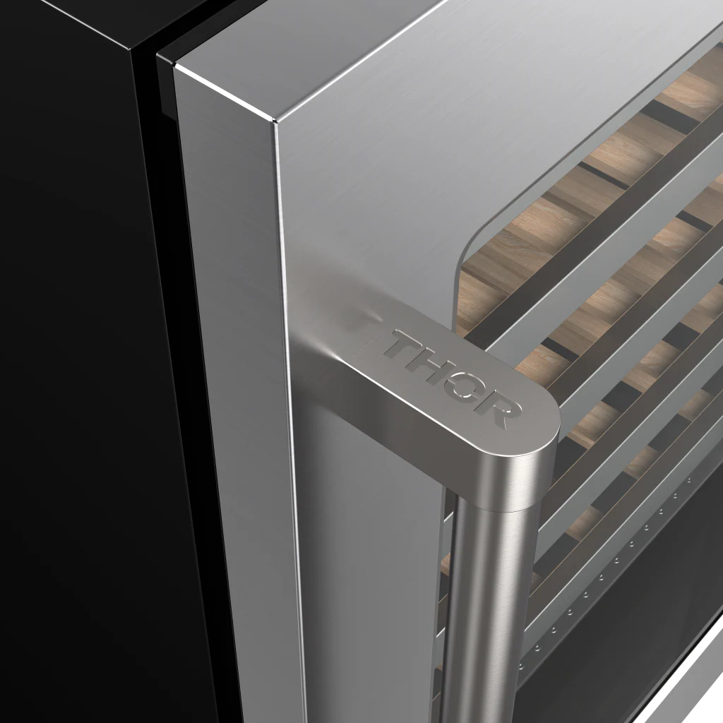 24 Inch Single Zone Wine Cooler, 46 Wine Bottle Capacity Thor Kitchen TWC24US