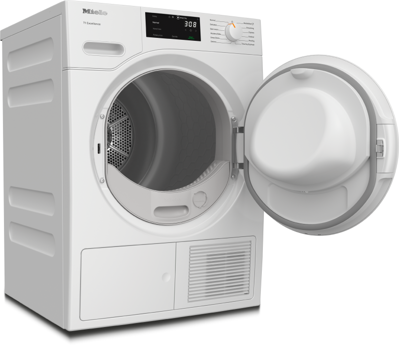 24" T1 Dryer Heat Pump DirectSelect Solid Door White WiFi (Lotus White) TXD160WPLW