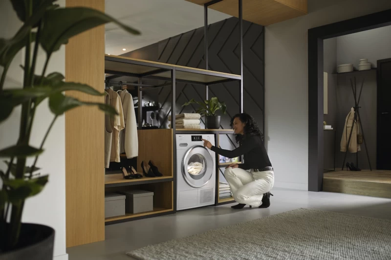 T1 Heat‑Pump Dryer: With Miele@home and SteamFinish for smart laundry care. TXR860WPECOSTEAM