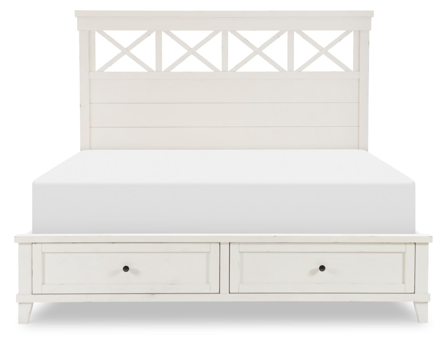 TY4421 XXX's and OOO's BR Complete Panel Bed W Storage Footboard Queen 5/0 TY44214125K