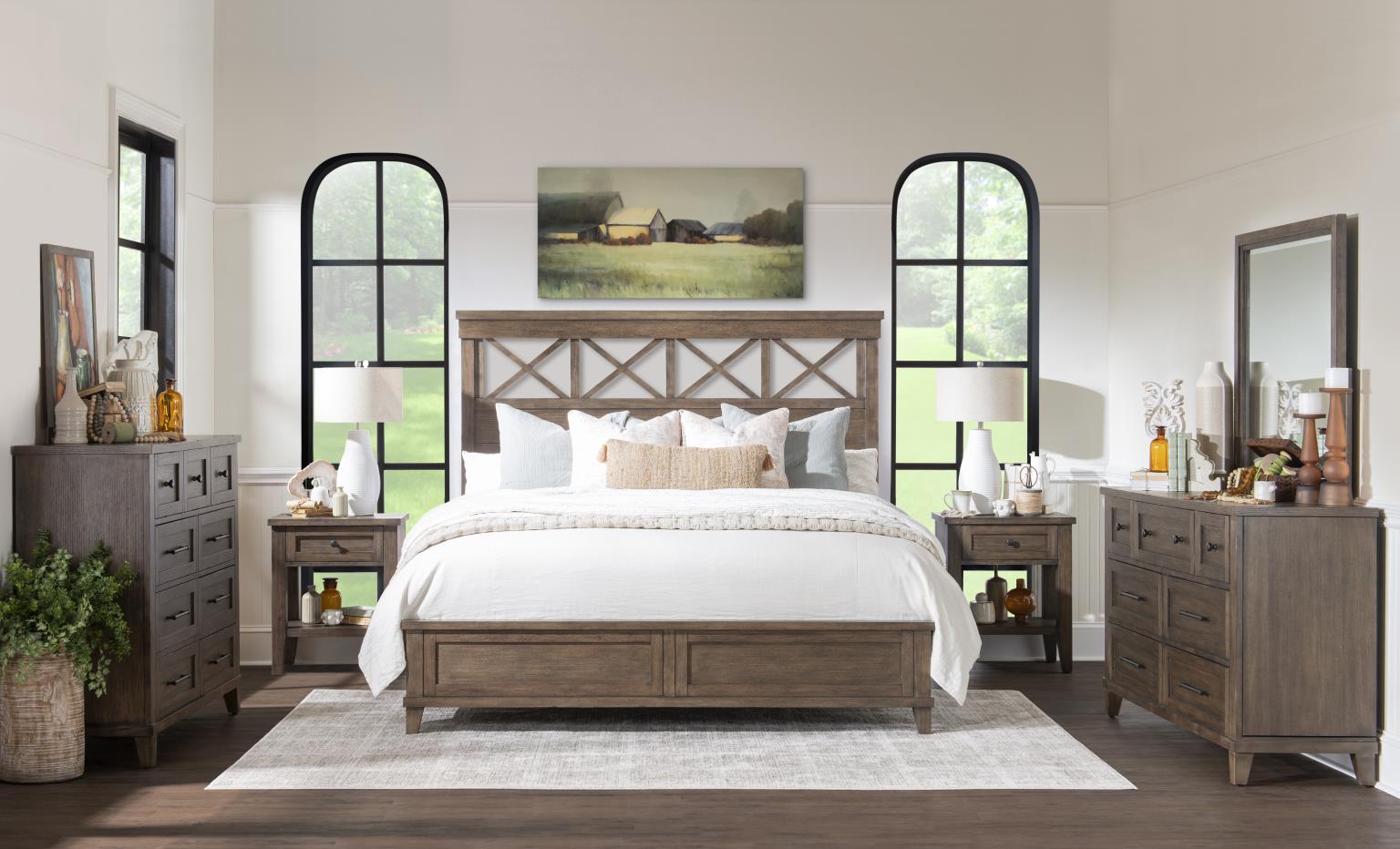 TY4422 XXX's and OOO's BR Complete Panel Bed Cal King 6/0 TY44224107K