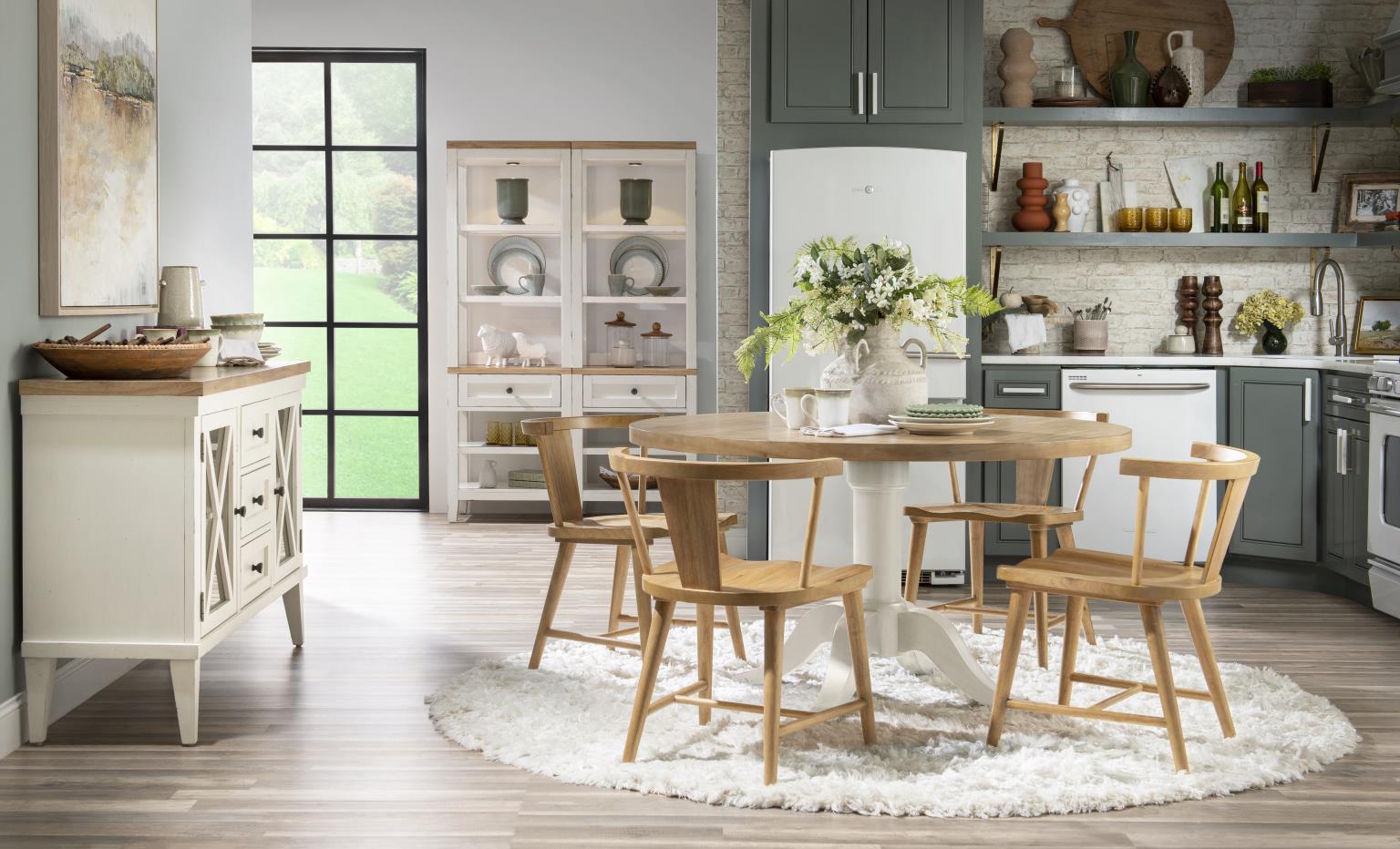 TY4424 XXX's and OOO's DR Complete Round Dining Table TY4424520K